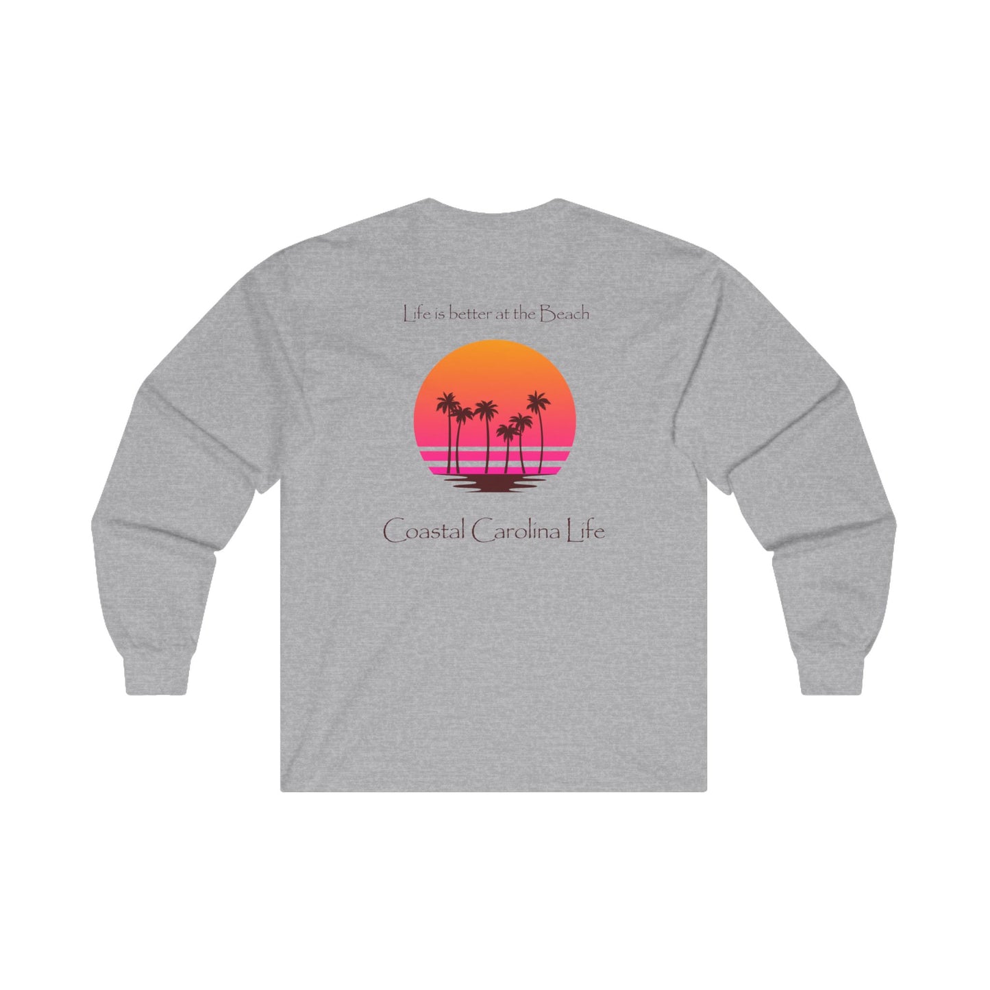 Women's Long Sleeve Cotton T-Shirt - Life is better at the Beach
