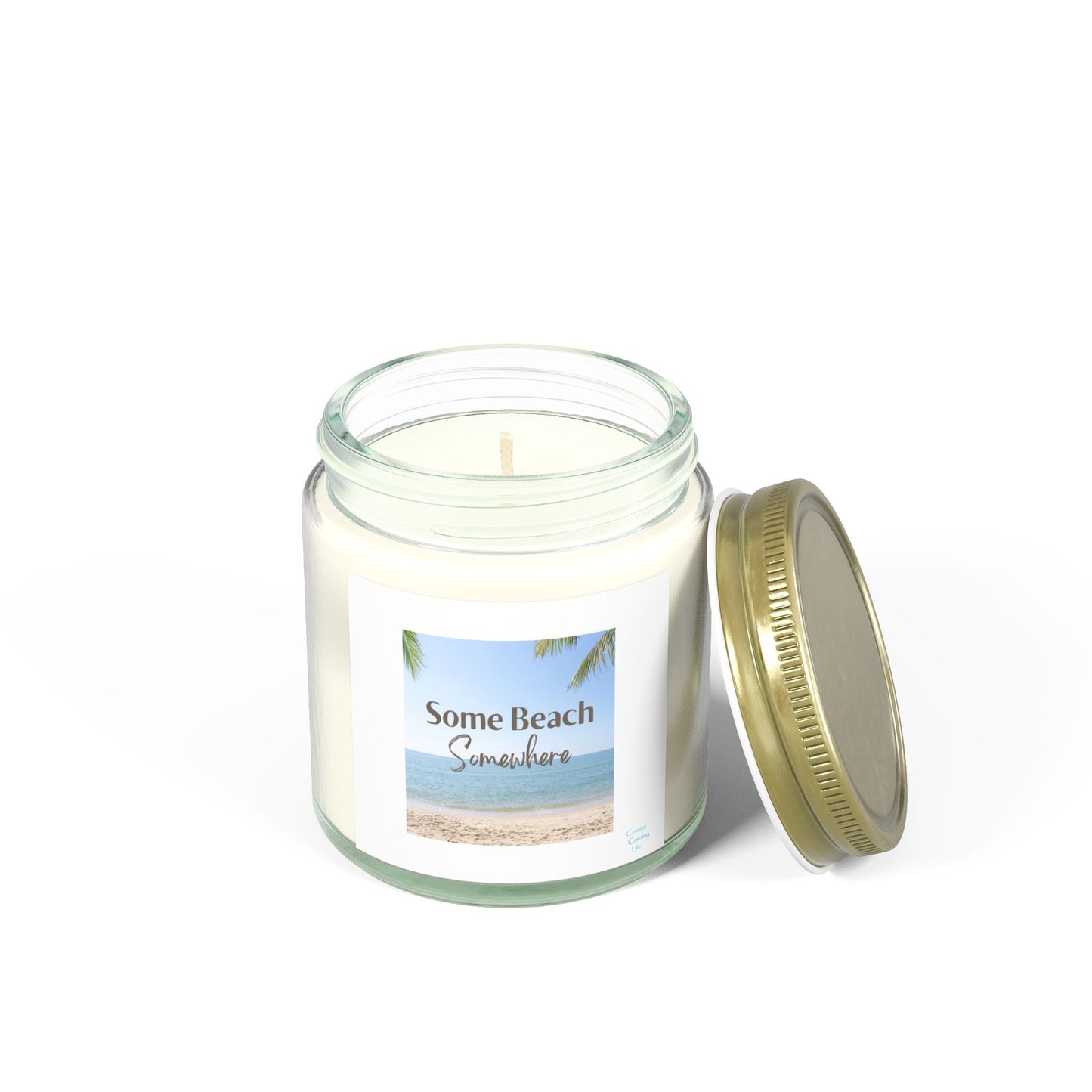 Coconut Apricot Wax Scented Candles - Some Beach Somewhere