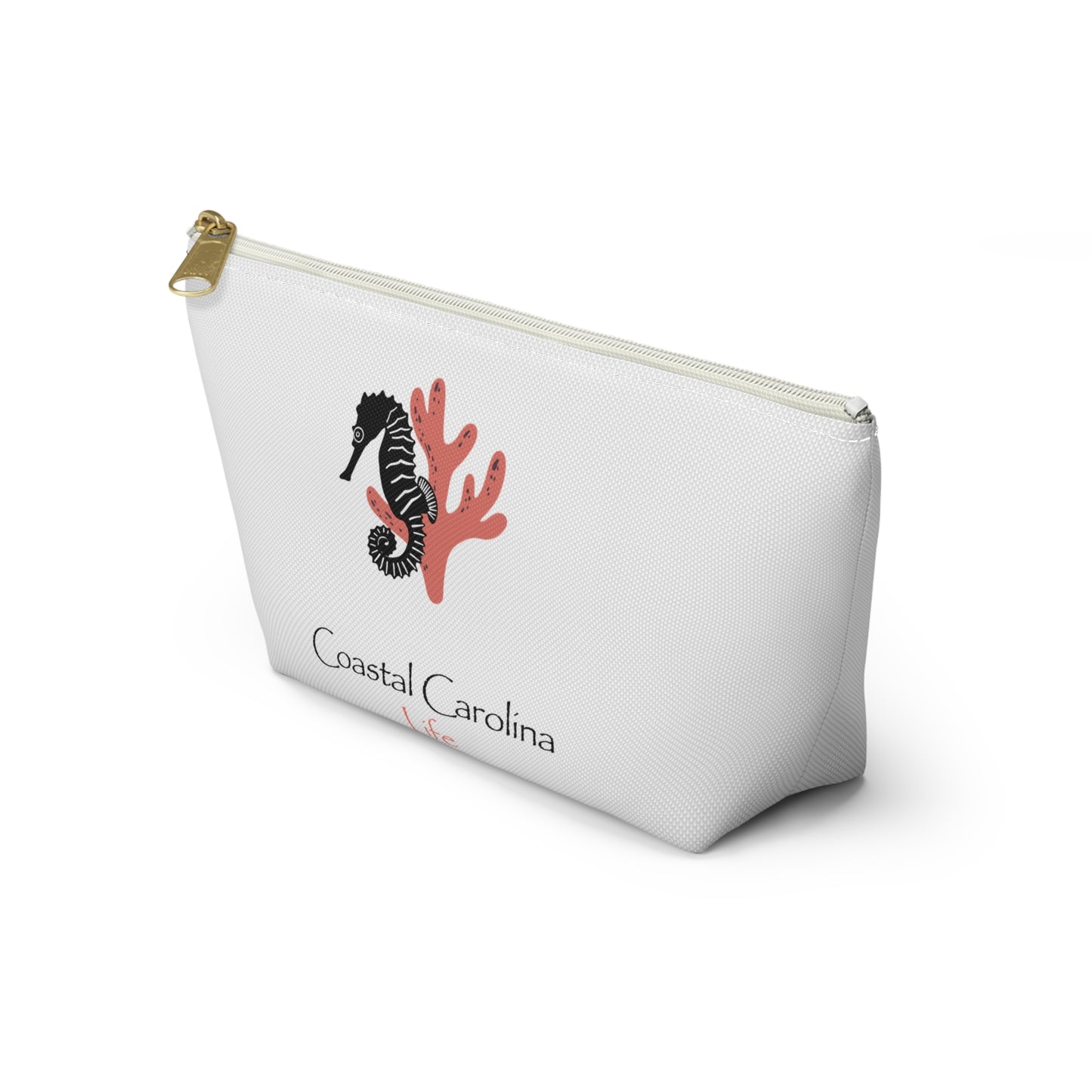 Seahorse and Coral Travel Accessory Pouch