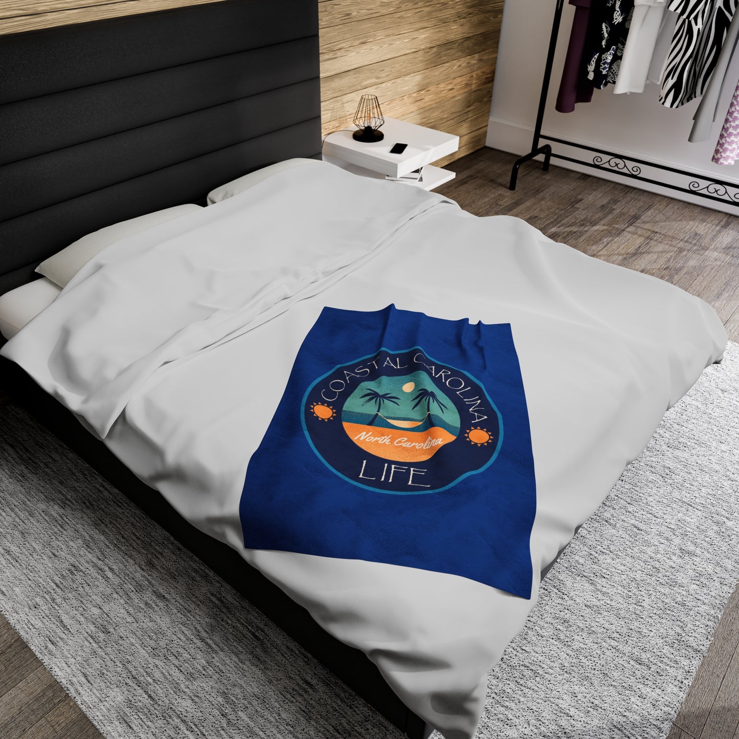 North Carolina Velveteen Plush Blanket