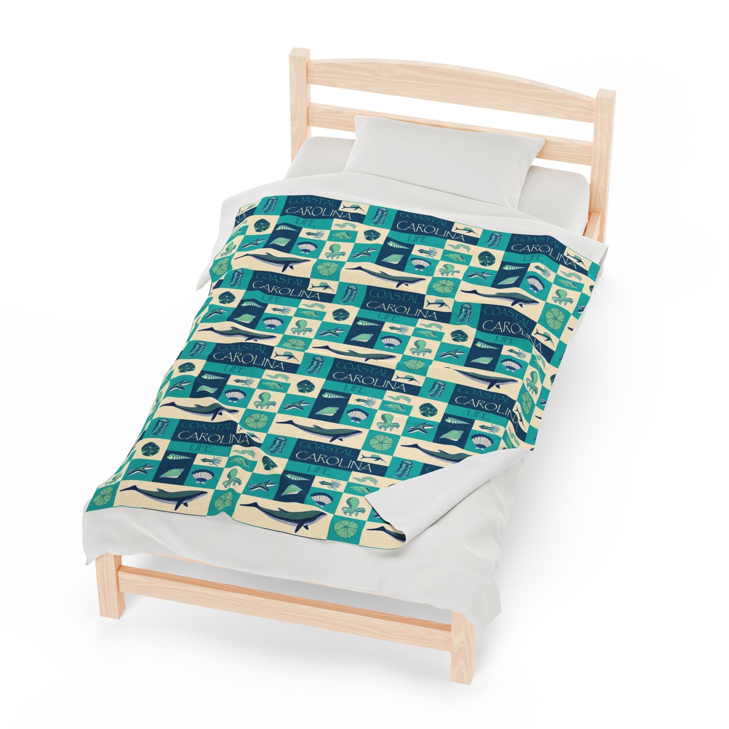 Sea Life Velveteen Plush Blanket