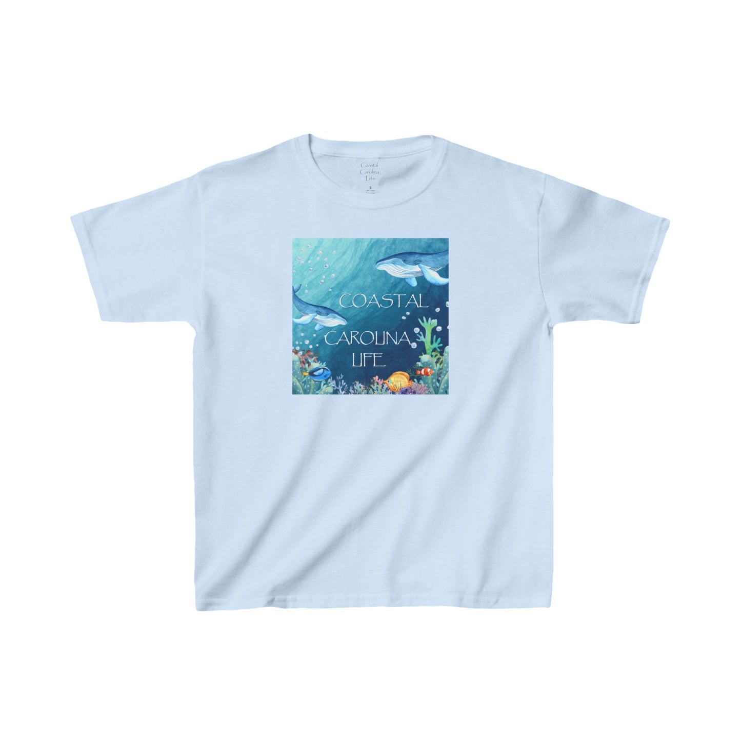 Blue Whales Kids Beach T-Shirt