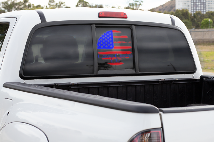 American Flag Coastal Auto Decal