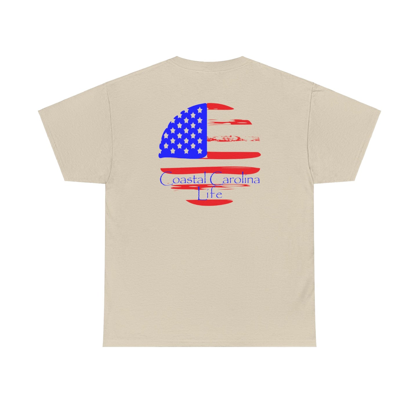 Men's Heavy Cotton T-Shirt - American Flag