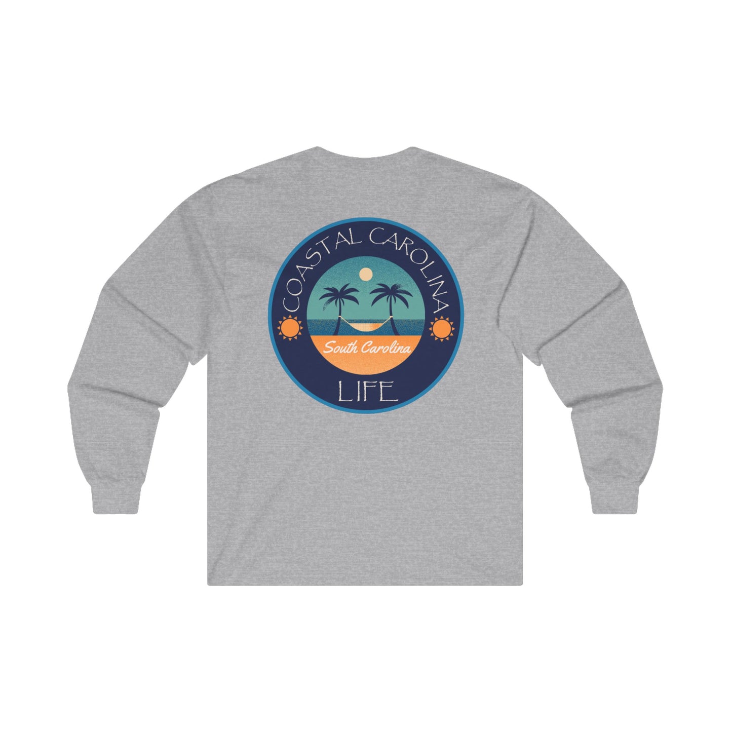 Men's Long Sleeve Cotton T-Shirt - South Carolina