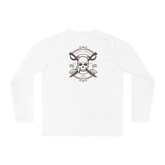 Men's Performance Long Sleeve Shirt - Pirate Skull