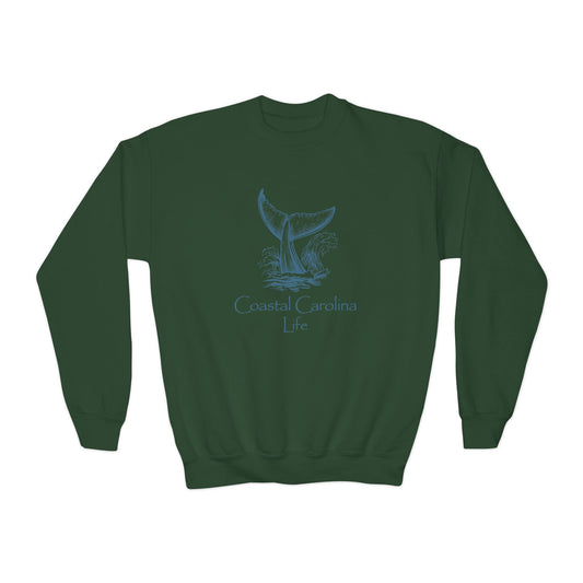 Coastal Youth Sweatshirt - Whale Tail
