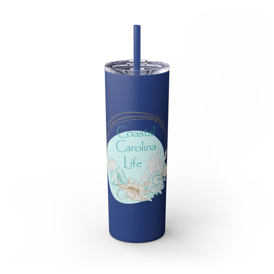 Seashells and Coral Skinny Tumbler