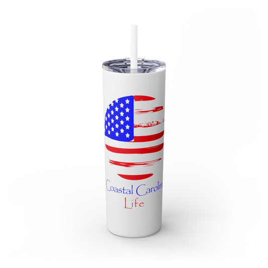 American Flag Skinny Tumbler