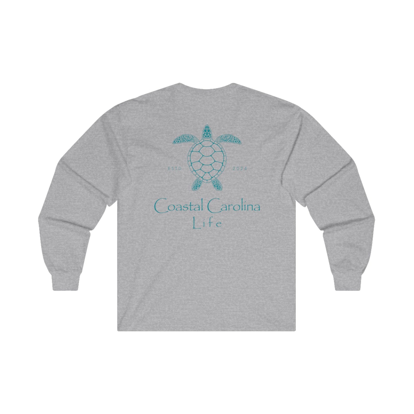 Women's Long Sleeve Cotton T-Shirt - Sea Turtle