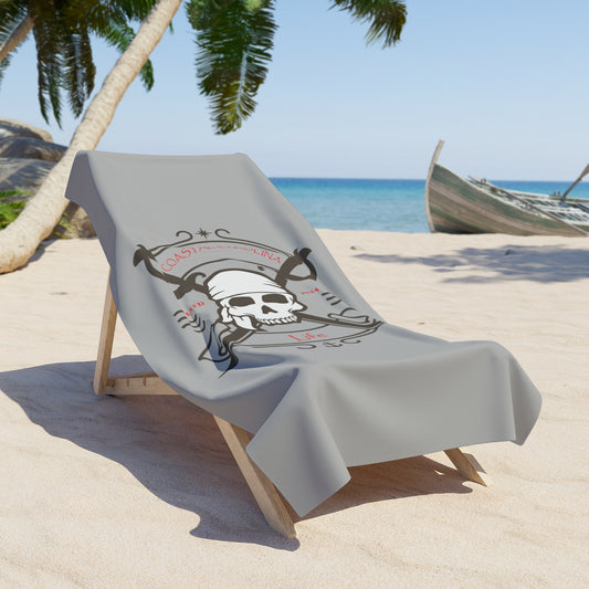 Pirate Skull Coastal Beach Towel