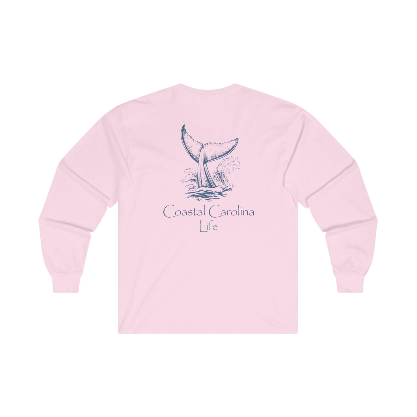 Women's Long Sleeve Cotton T-Shirt - Whale Tail