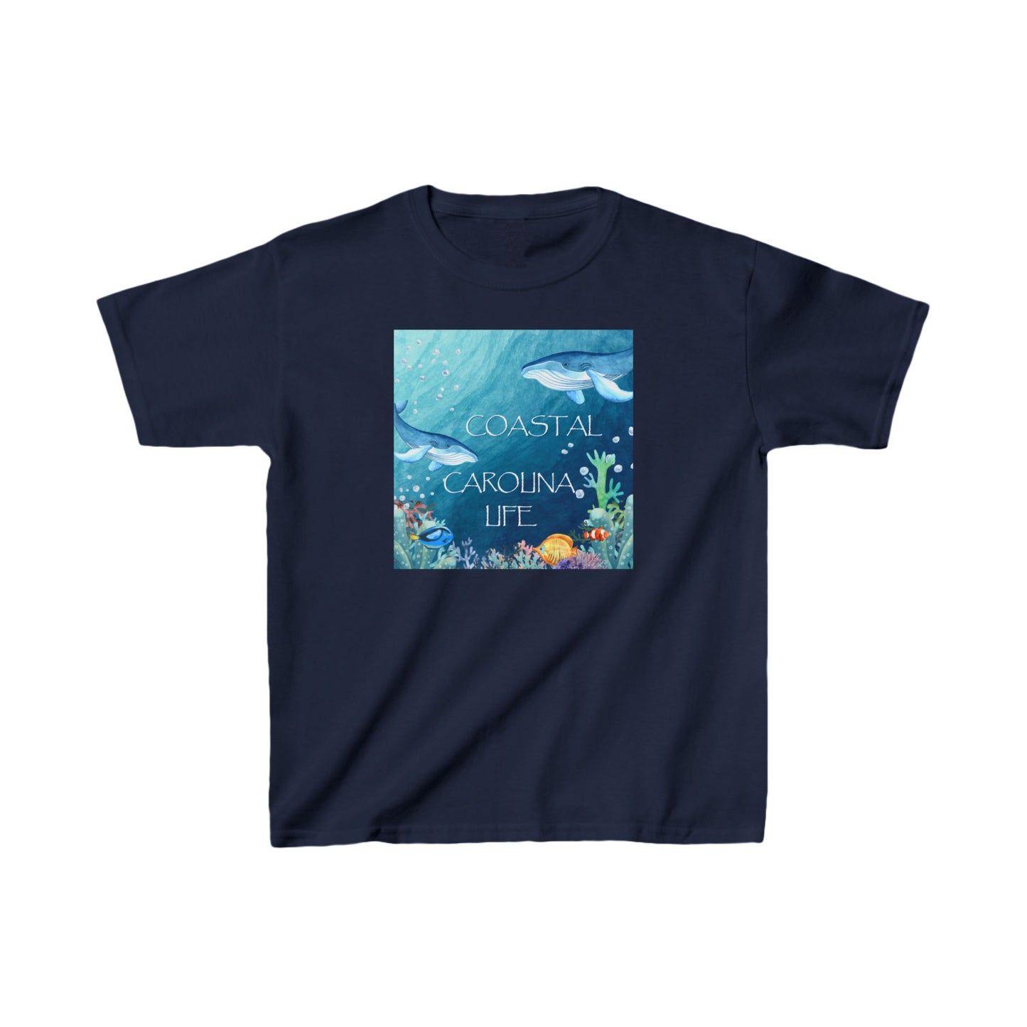 Blue Whales Kids Beach T-Shirt