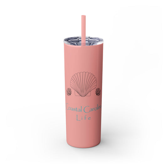 Clam Shell and Coral Skinny Tumbler