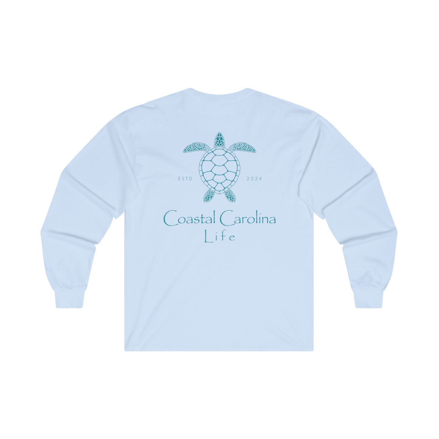 Women's Long Sleeve Cotton T-Shirt - Sea Turtle