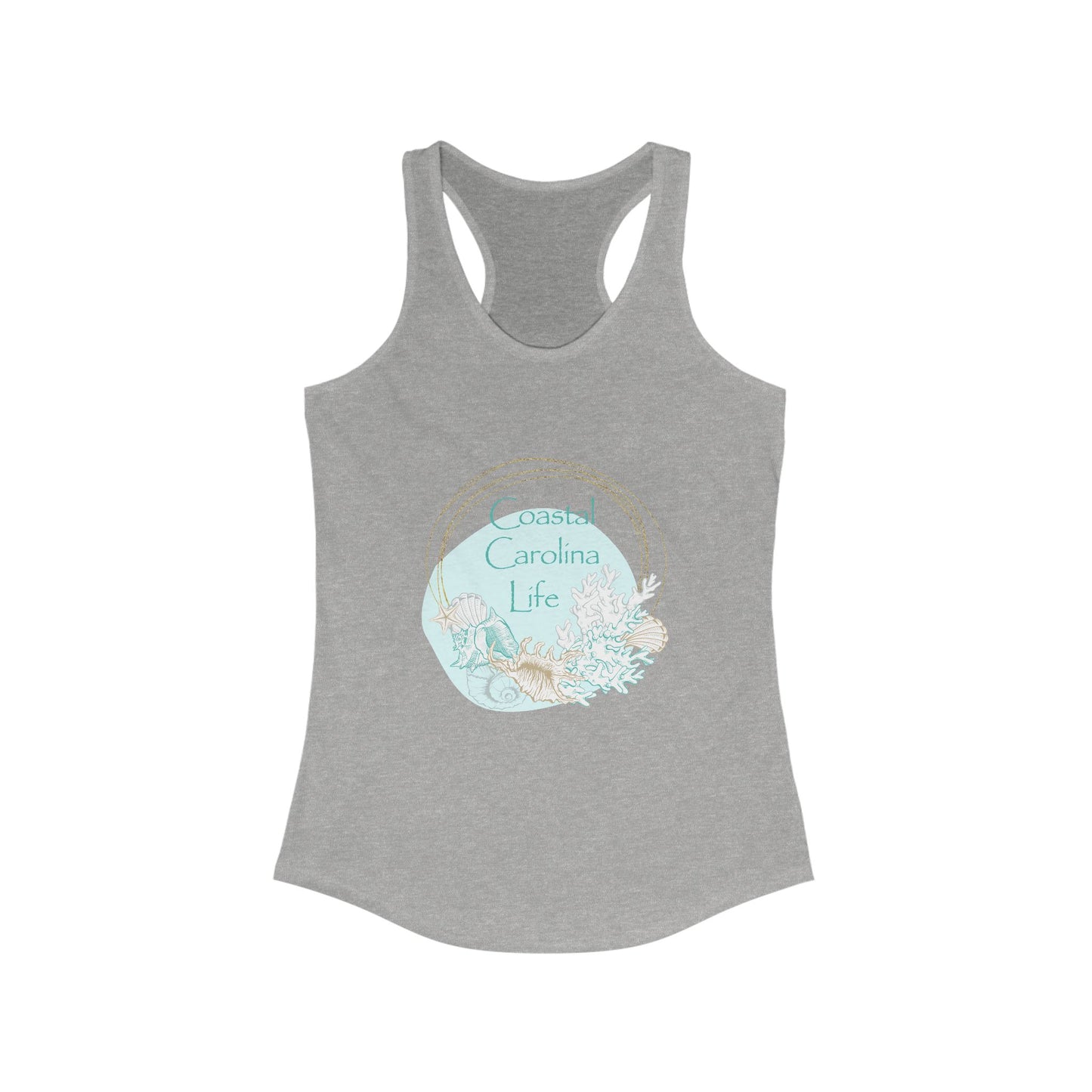 Women's Coastal Tank Top - Shells and Coral