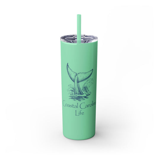 Whale Tail Skinny Tumbler