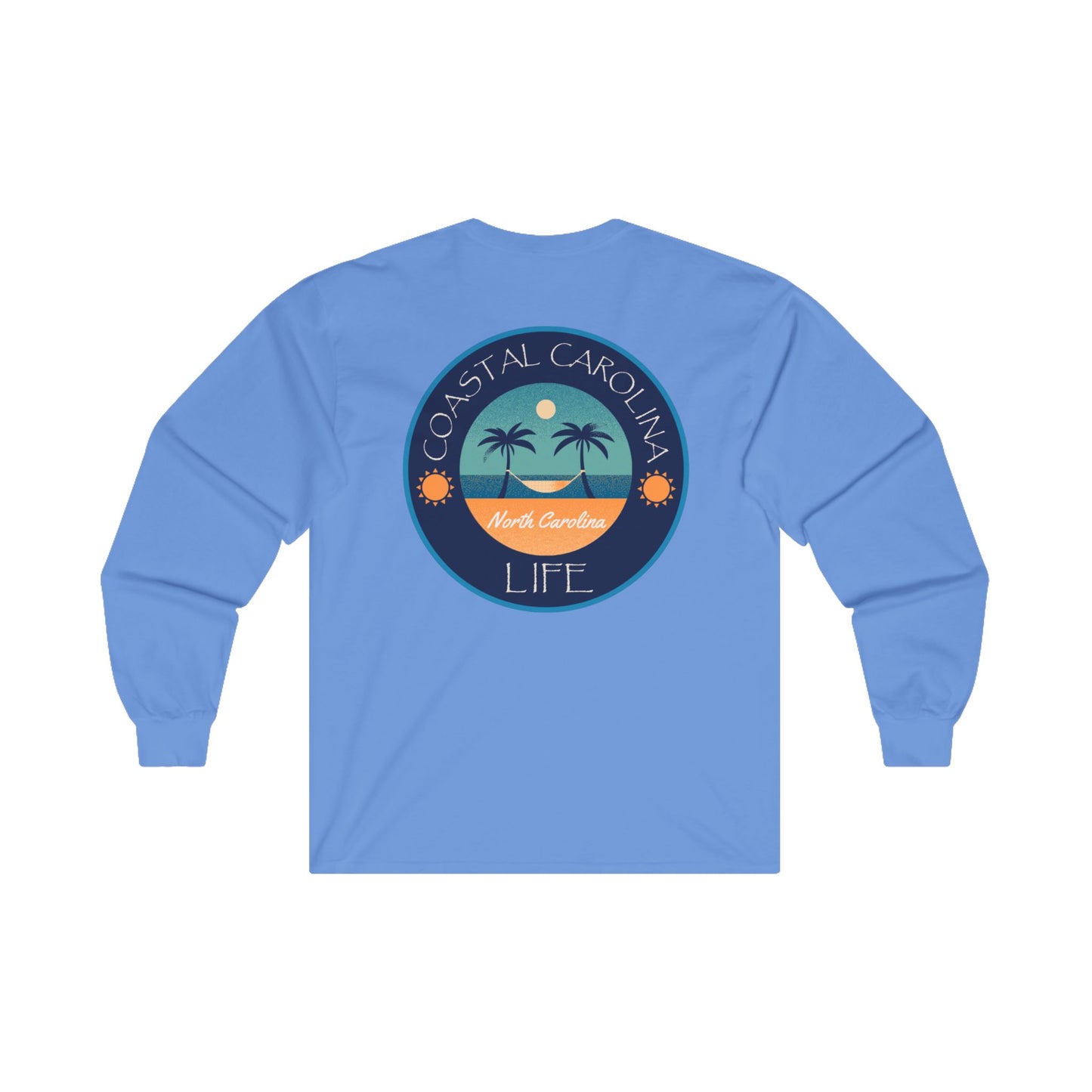 Women's Long Sleeve Cotton T-Shirt - North Carolina