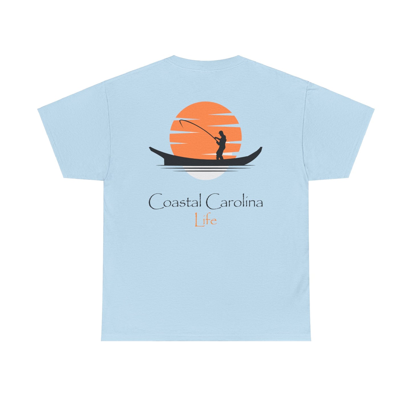 Men's Heavy Cotton T-Shirt - Fishing Boat