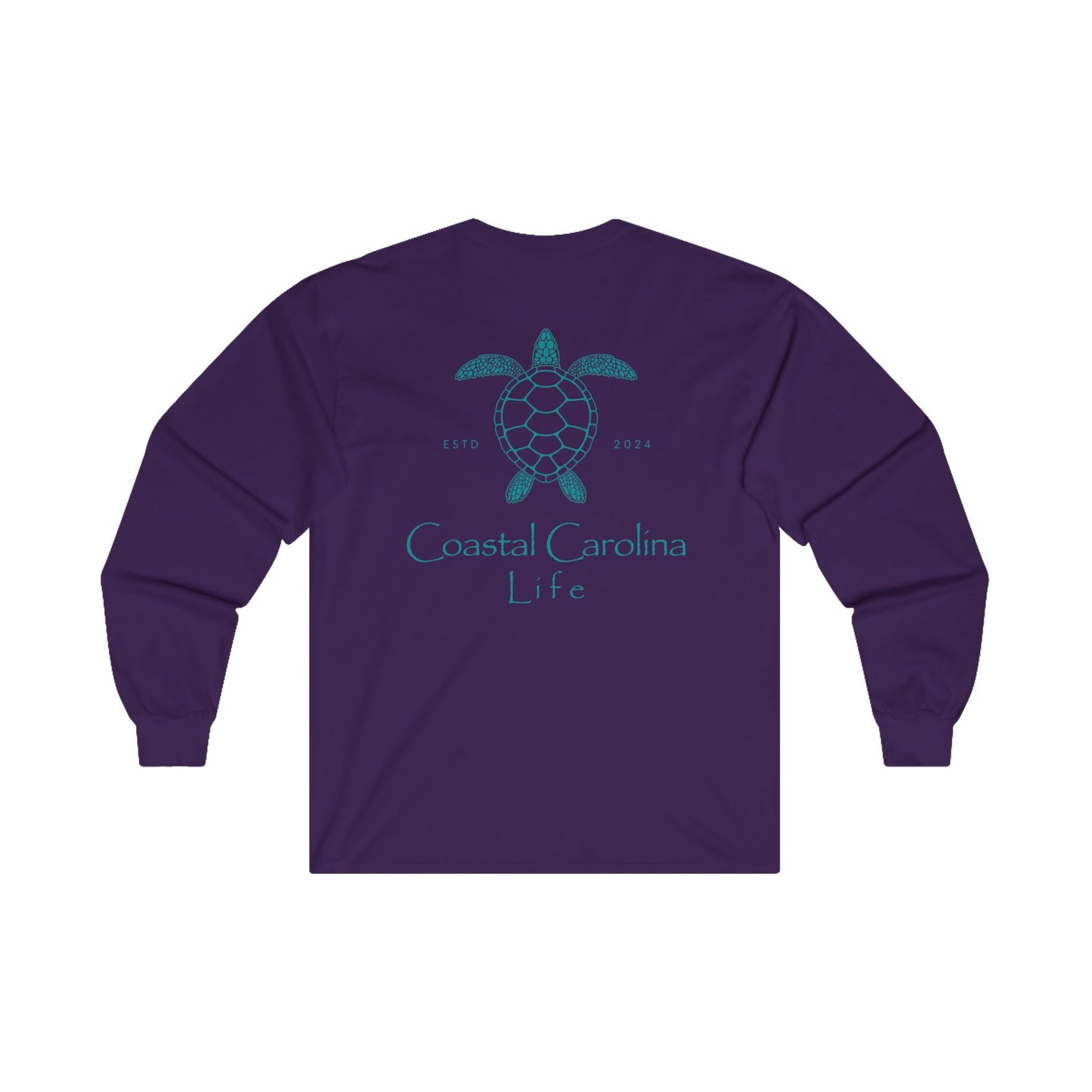 Women's Long Sleeve Cotton T-Shirt - Sea Turtle