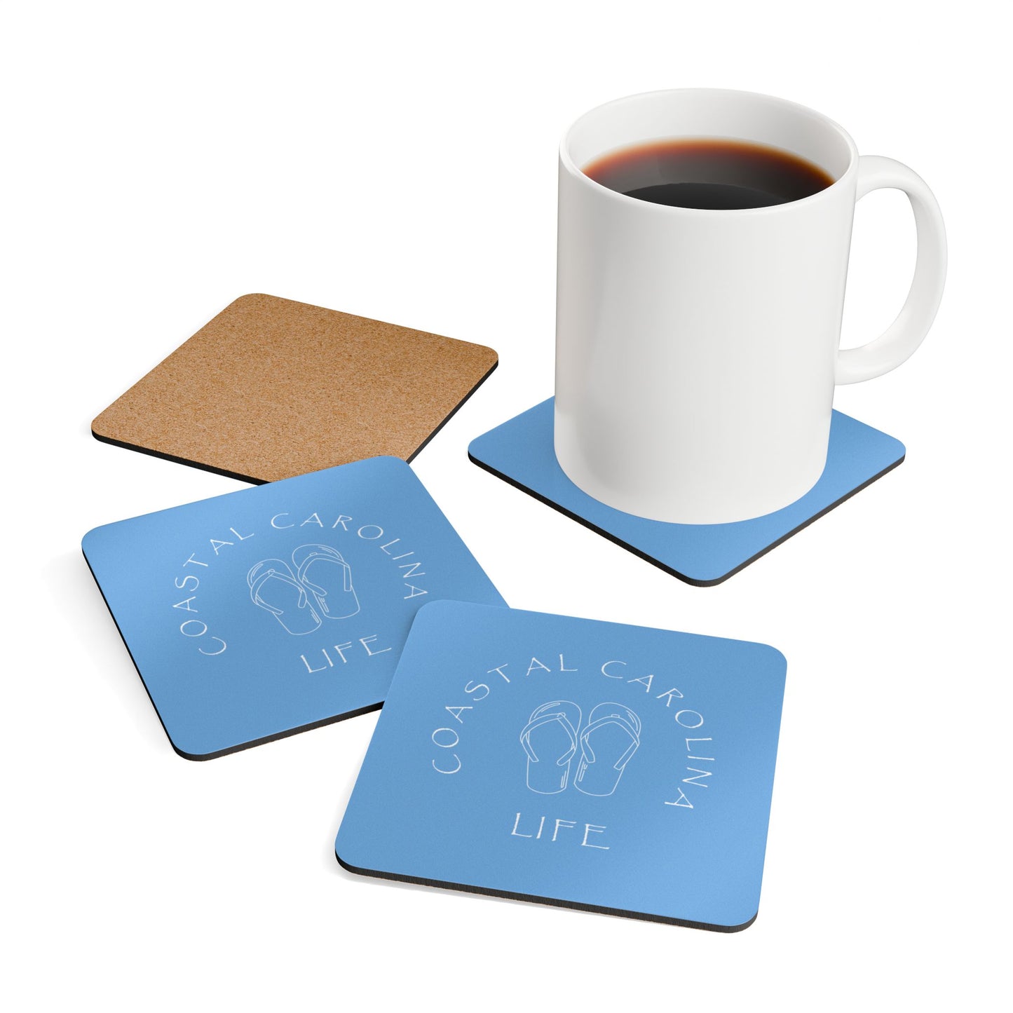 Flip Flops Coastal Coaster Set