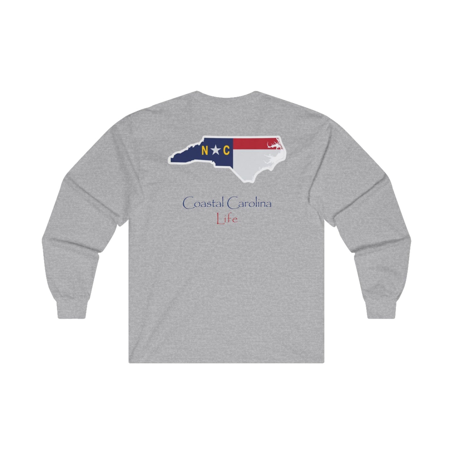 Women's Long Sleeve Cotton T-Shirt - North Carolina Emblem