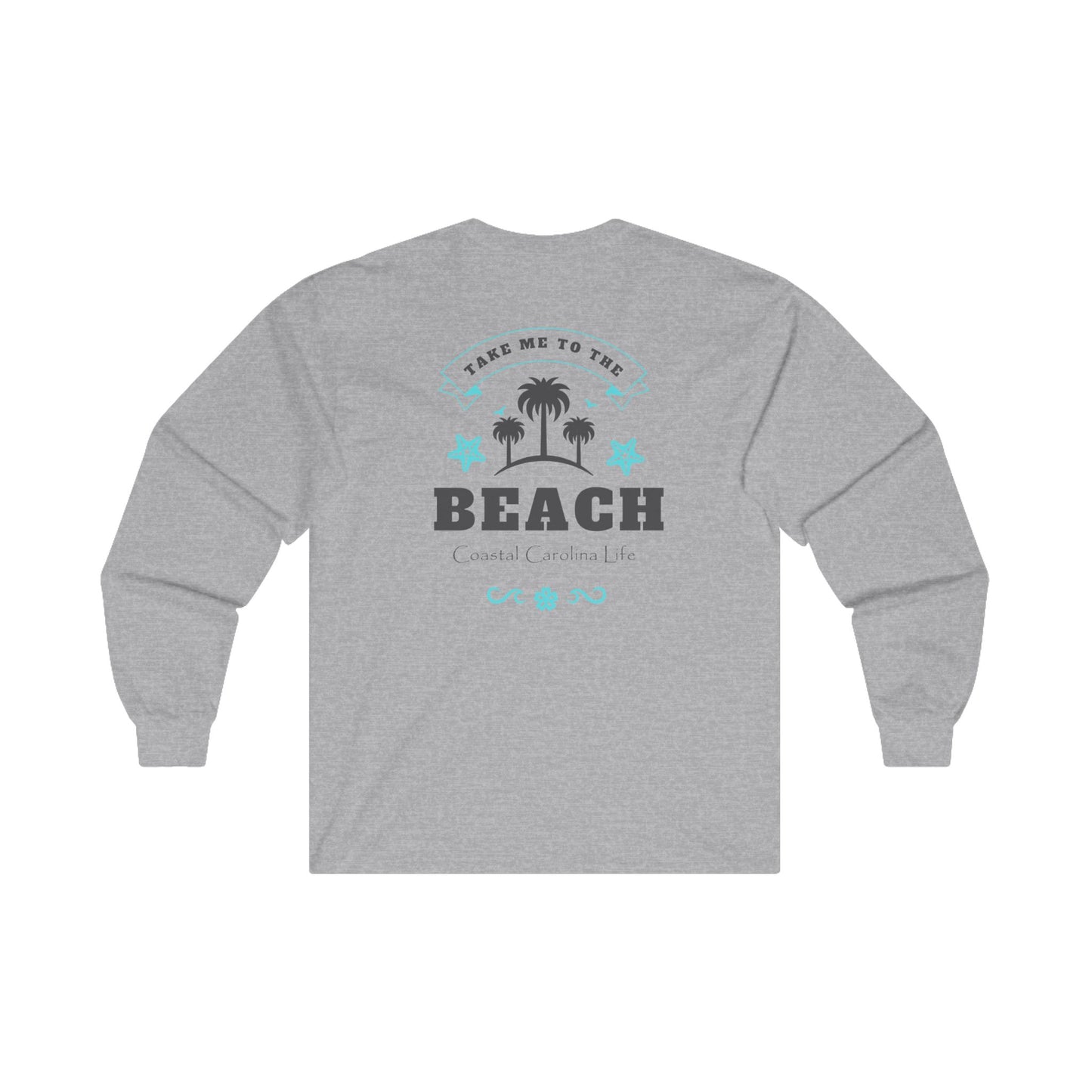 Women's Long Sleeve Cotton T-Shirt - Take Me to the Beach