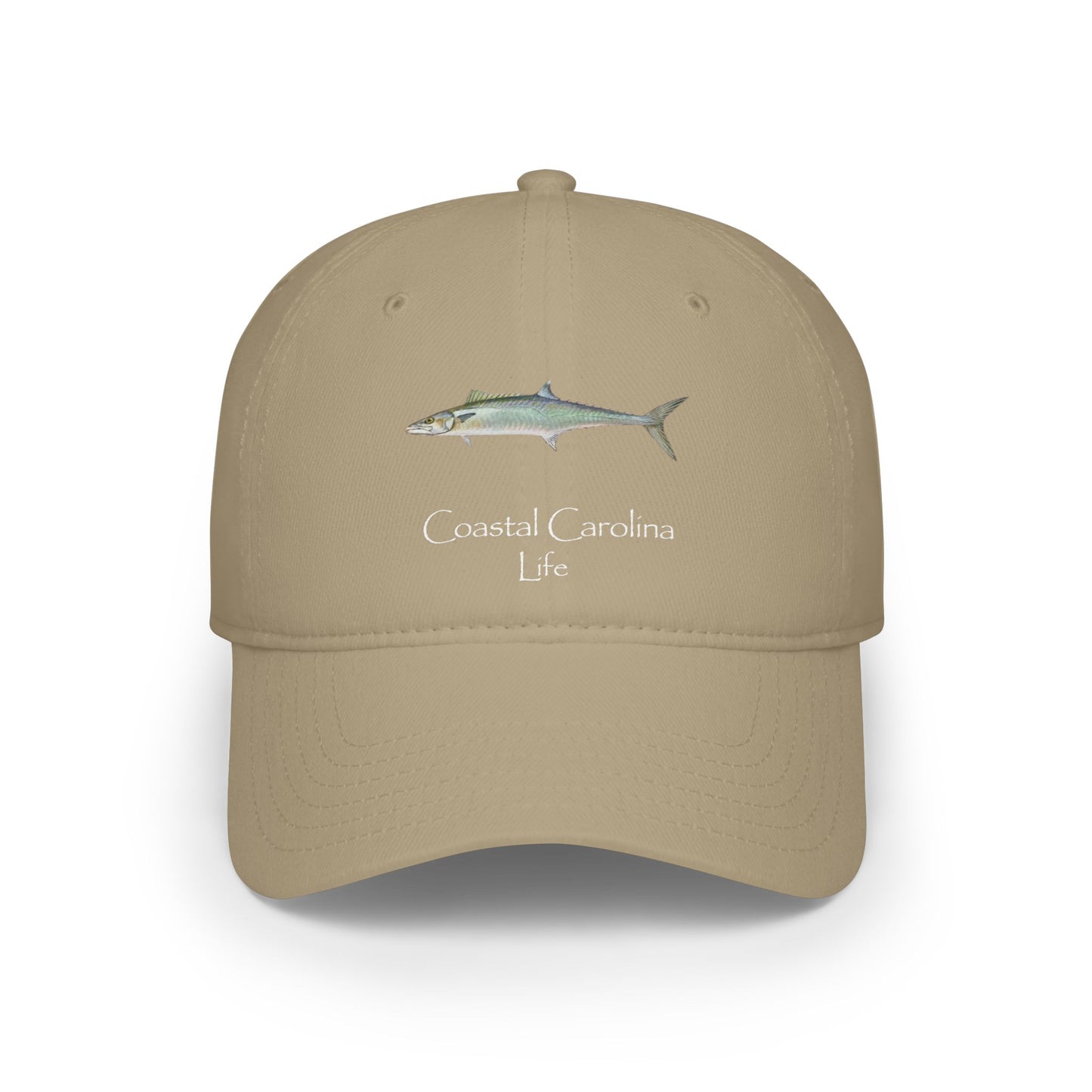 King Mackerel Coastal Carolina Baseball Hat- White Print