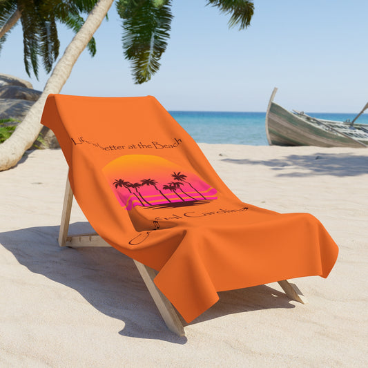 Life is better at the Beach Coastal Beach Towel