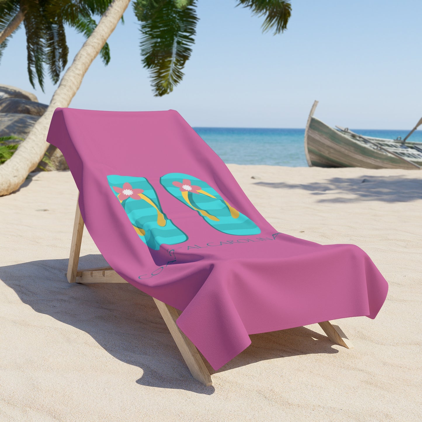 Flip Flops Coastal Beach Towel