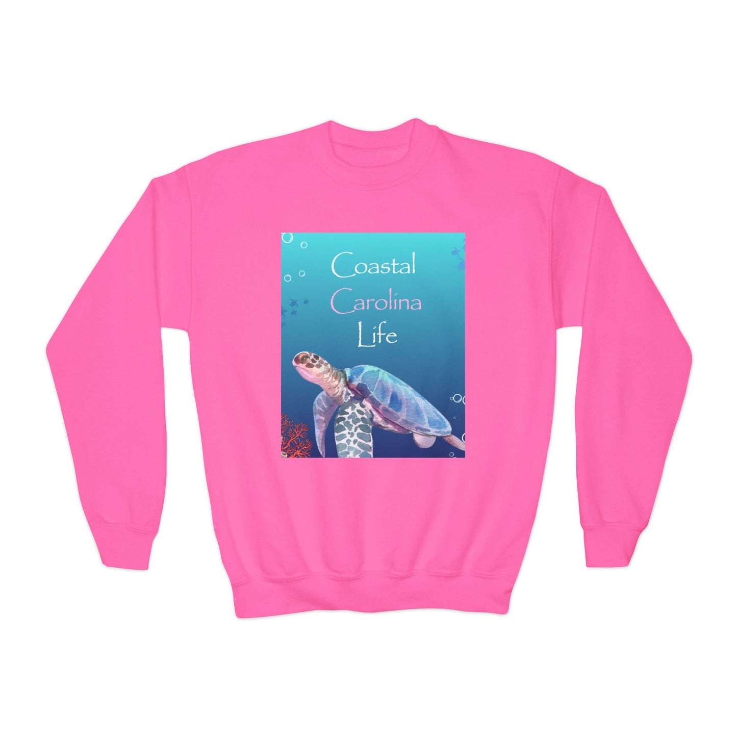 Coastal Youth Sweatshirt - Swimming Sea Turtle