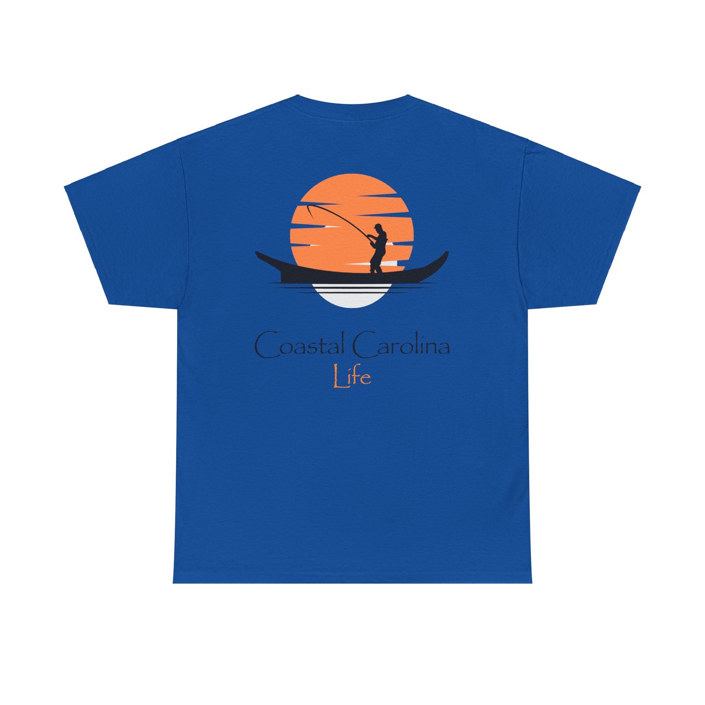 Men's Heavy Cotton T-Shirt - Fishing Boat