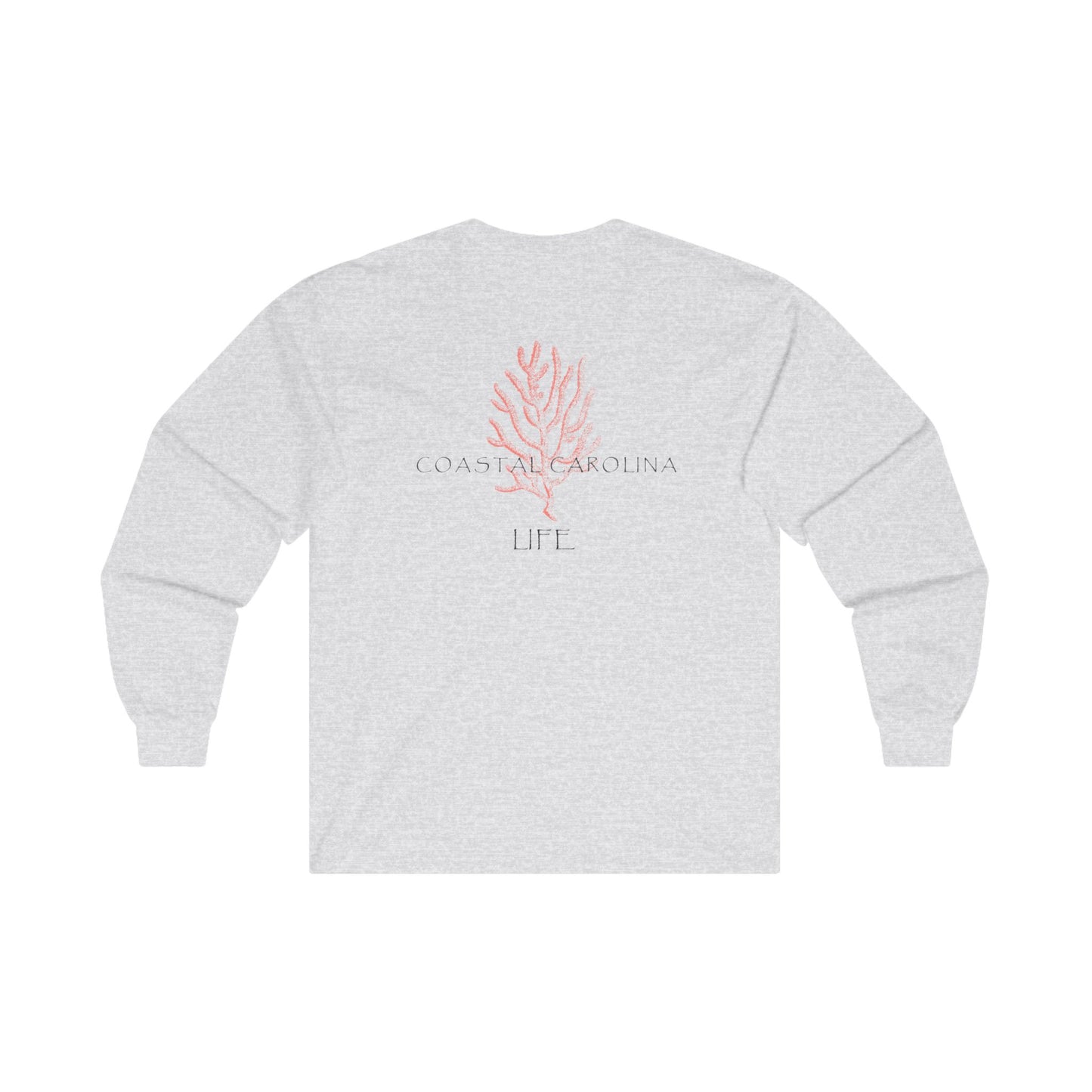 Women's Long Sleeve Cotton T-Shirt - Coral