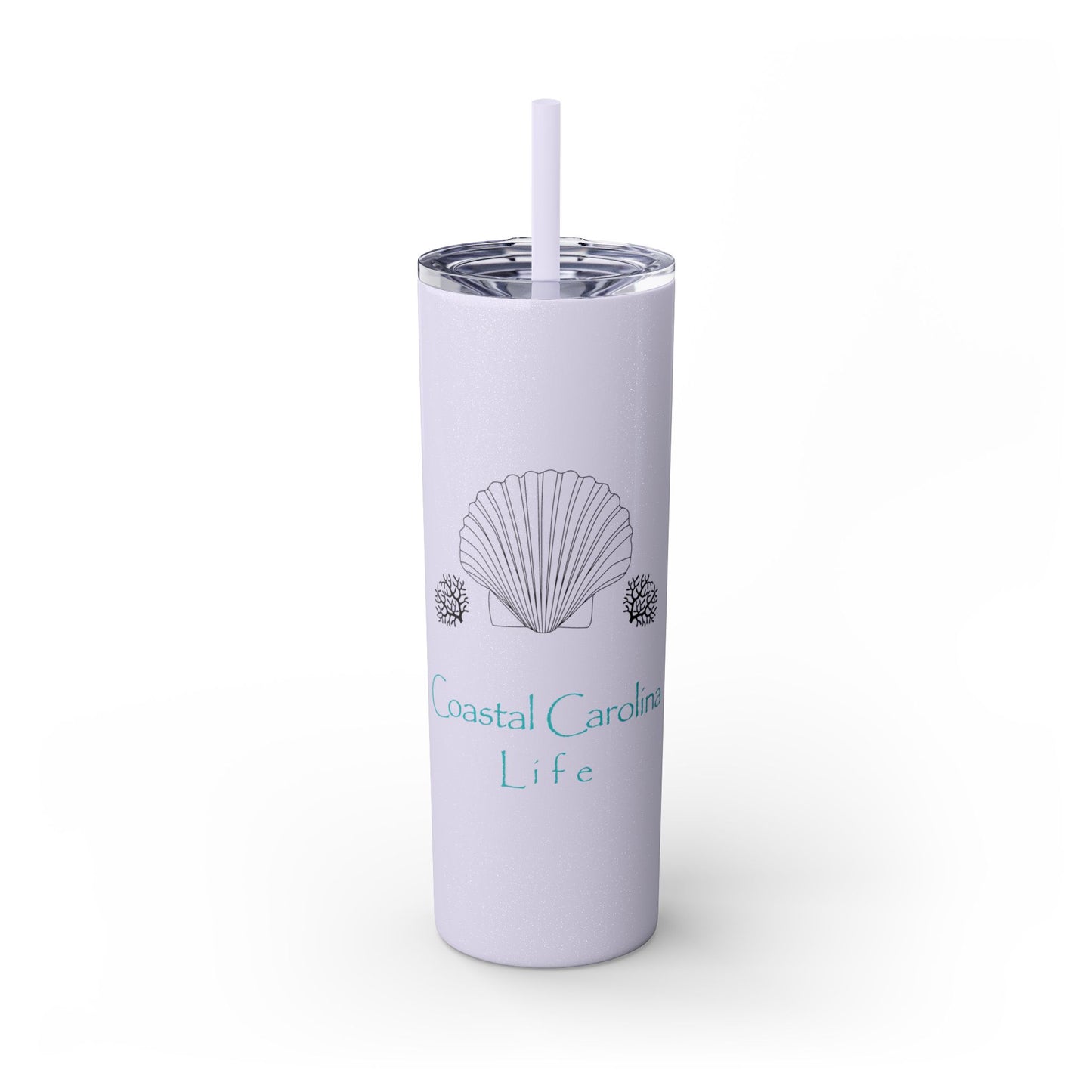 Clam Shell and Coral Skinny Tumbler