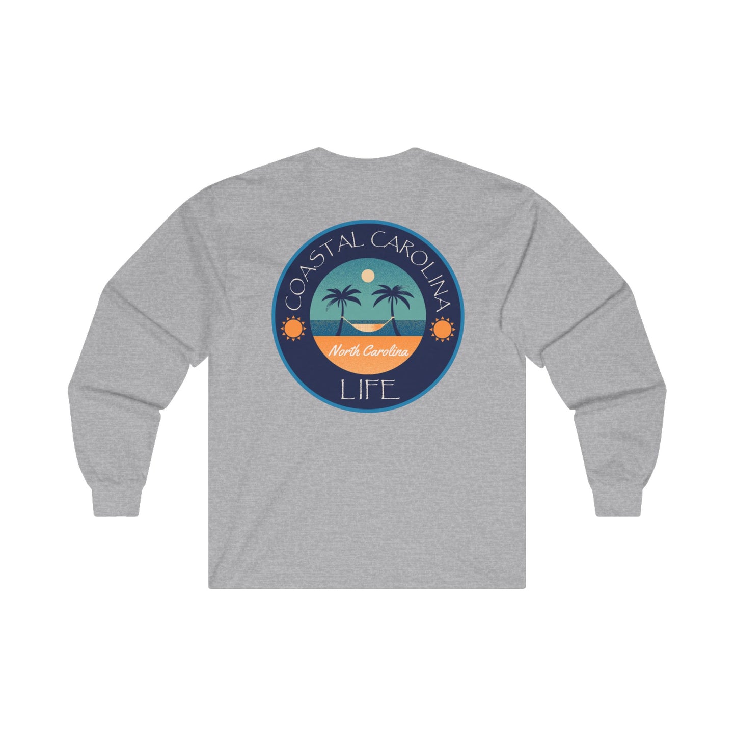 Women's Long Sleeve Cotton T-Shirt - North Carolina