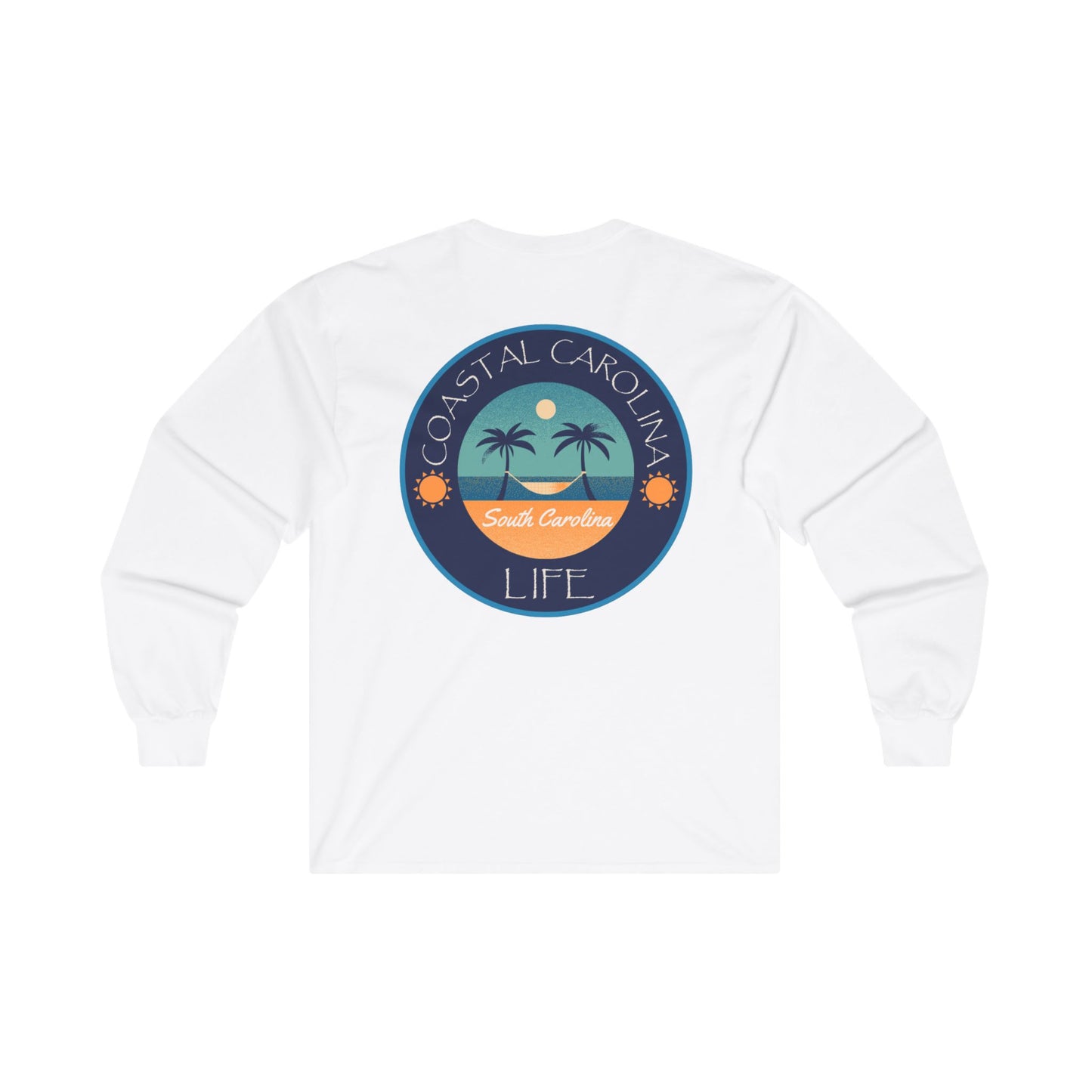 Men's Long Sleeve Cotton T-Shirt - South Carolina