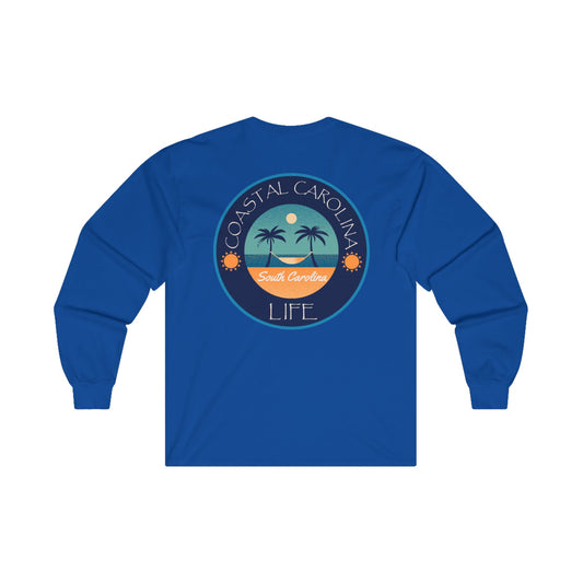 Men's Long Sleeve Cotton T-Shirt - South Carolina