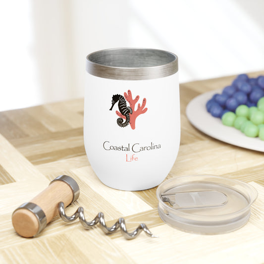 Seahorse and Coral Wine Tumbler