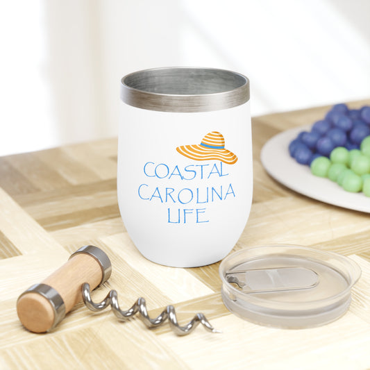 Beach Hat Wine Tumbler