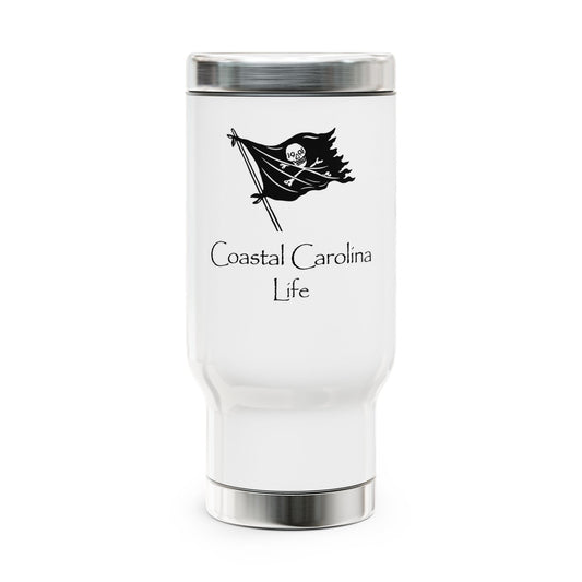 Pirate Flag Tumbler with Handle