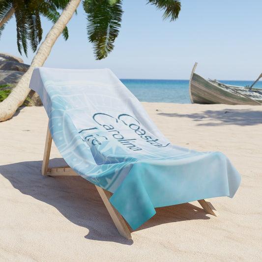 Compass with Clouds Coastal Beach Towel