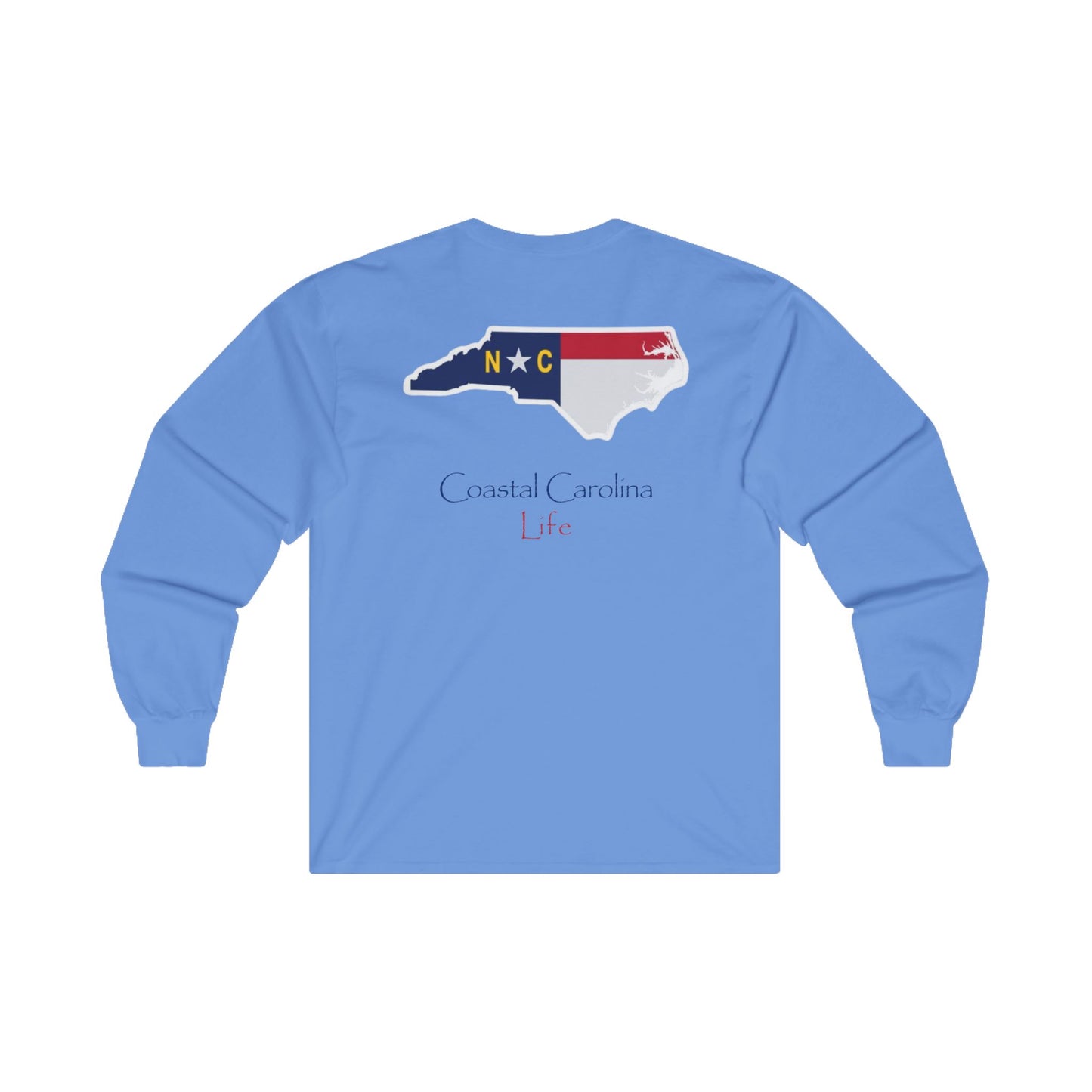 Women's Long Sleeve Cotton T-Shirt - North Carolina Emblem