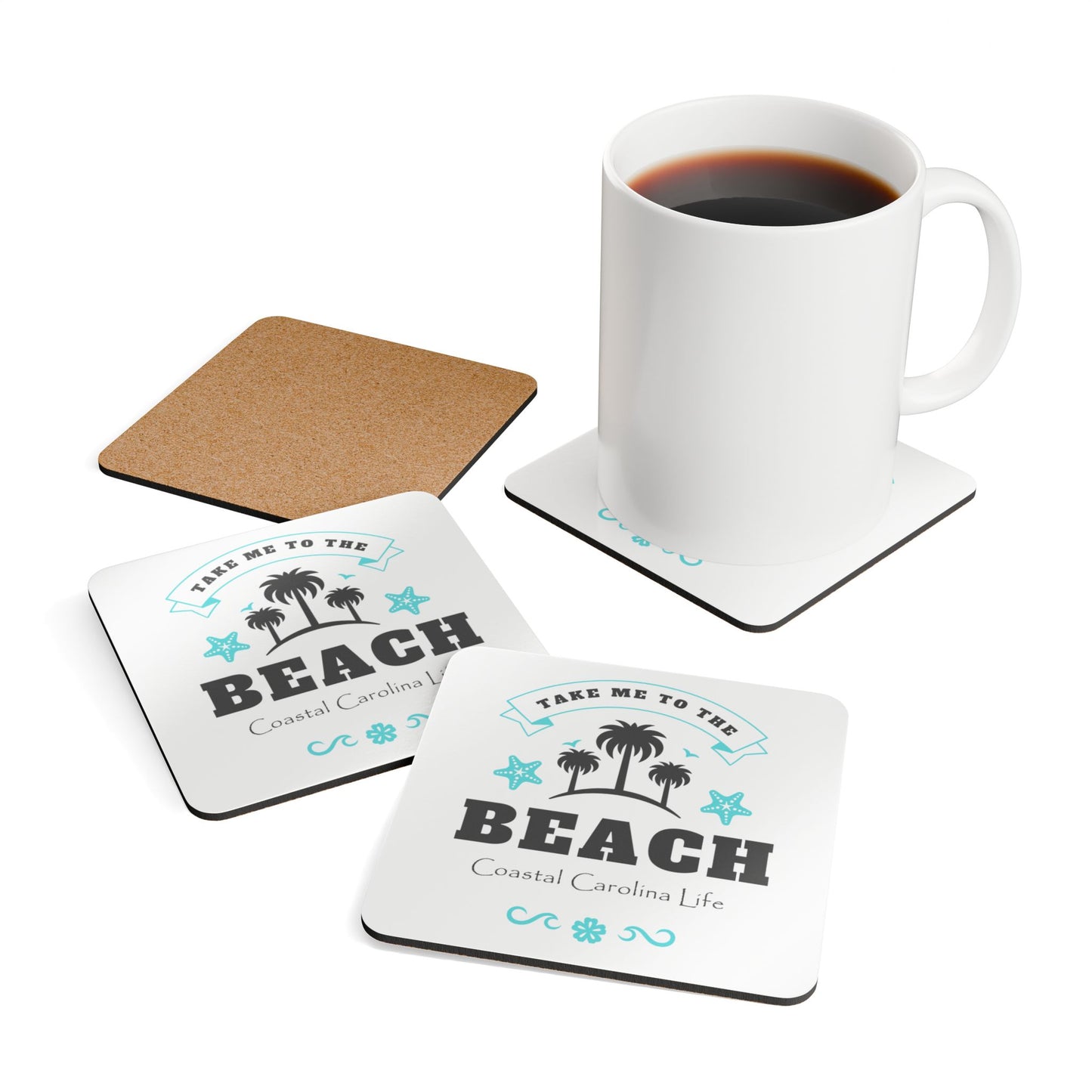 Take Me to the Beach Coastal Coaster Set