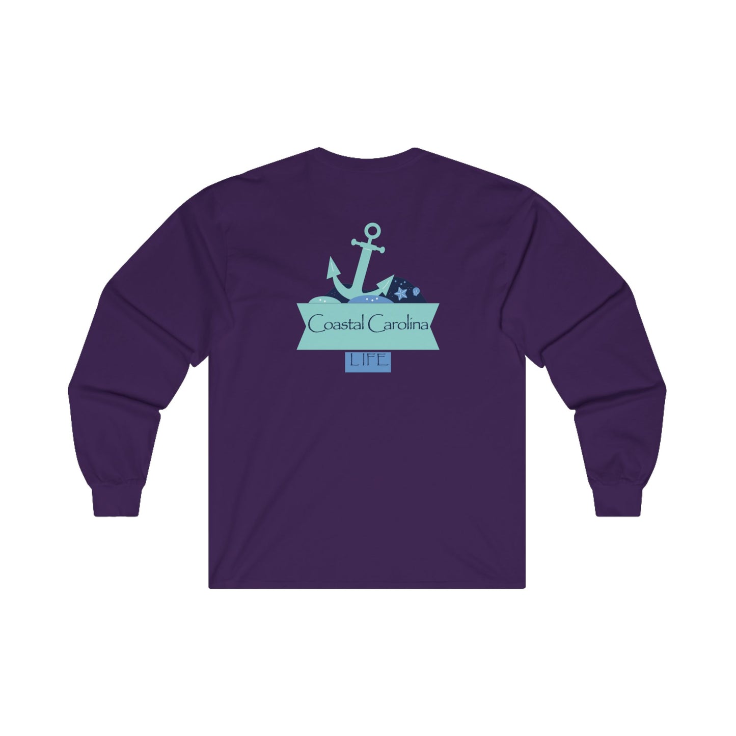 Women's Long Sleeve Cotton T-Shirt - Anchor