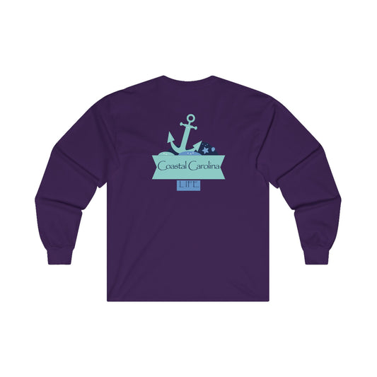 Women's Long Sleeve Cotton T-Shirt - Anchor