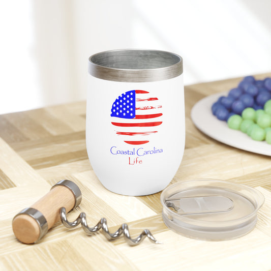 American Flag Wine Tumbler