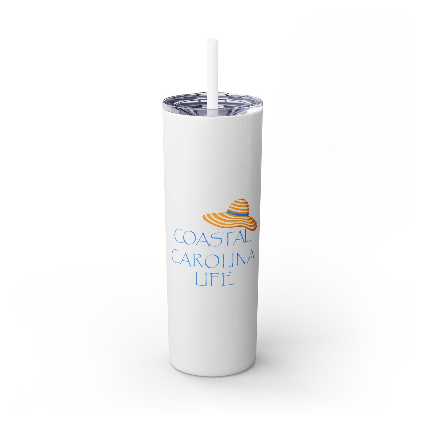Beach Hat Skinny Tumbler
