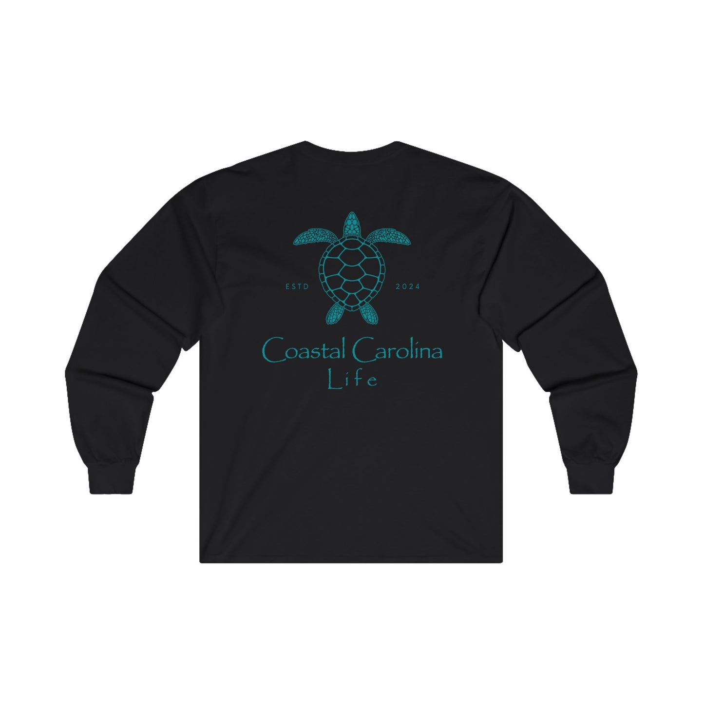 Women's Long Sleeve Cotton T-Shirt - Sea Turtle