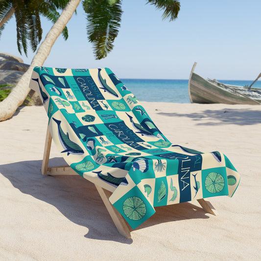 Sea Life Coastal Beach Towel