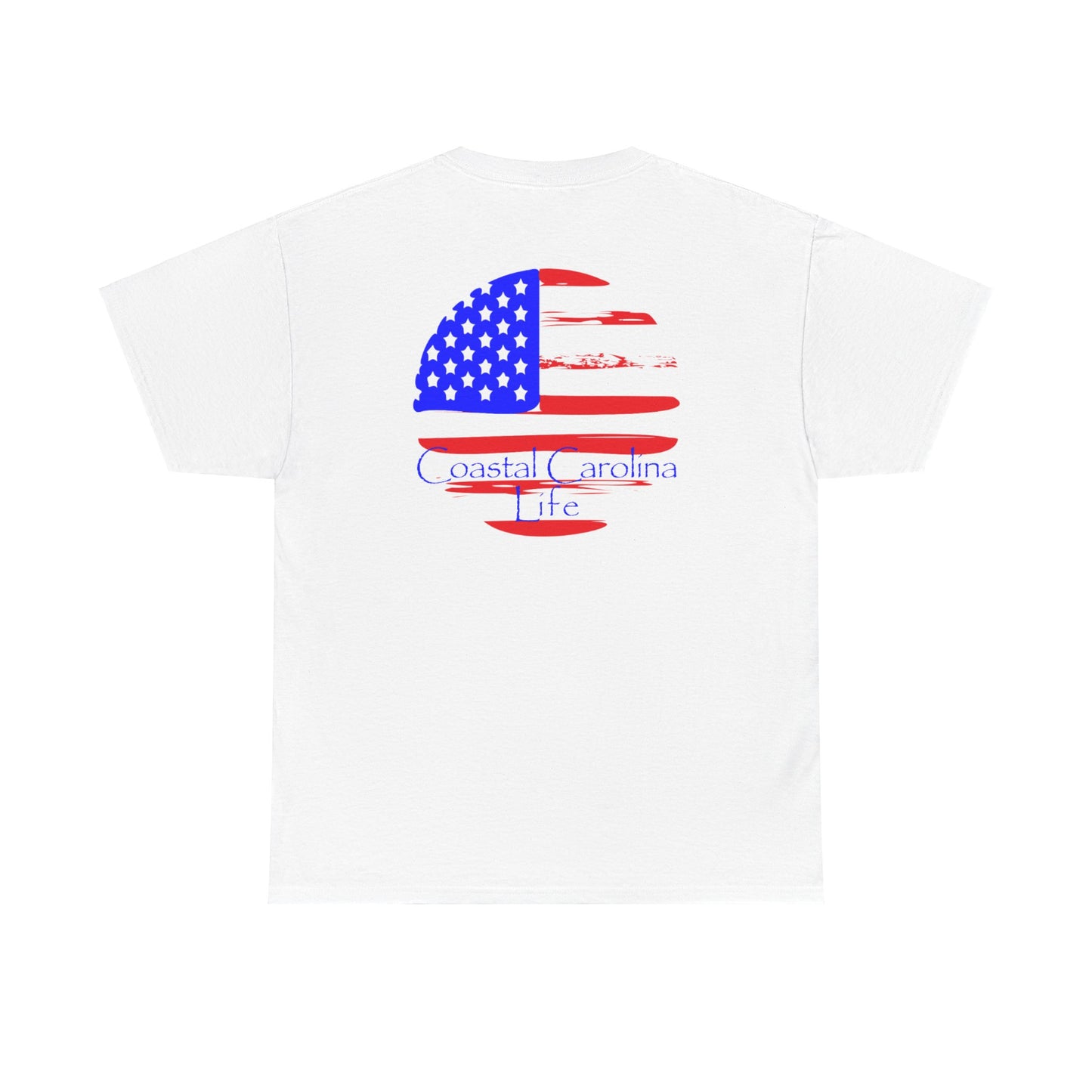 Men's Heavy Cotton T-Shirt - American Flag